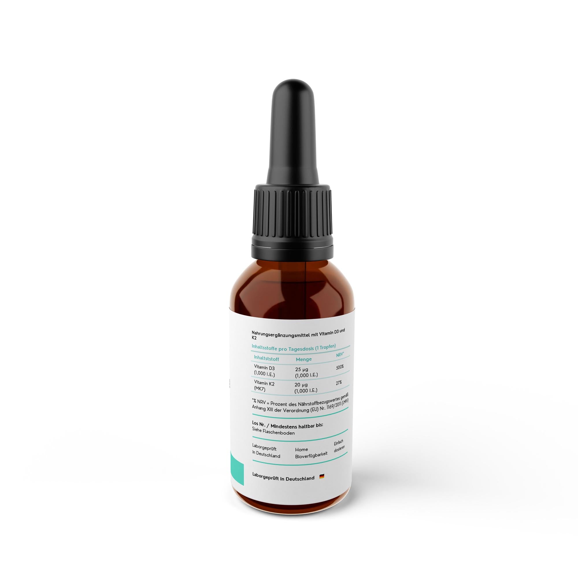 Vitamin D3 + K2 - 1,700 Drops (1,000 I.U.) - 50ml